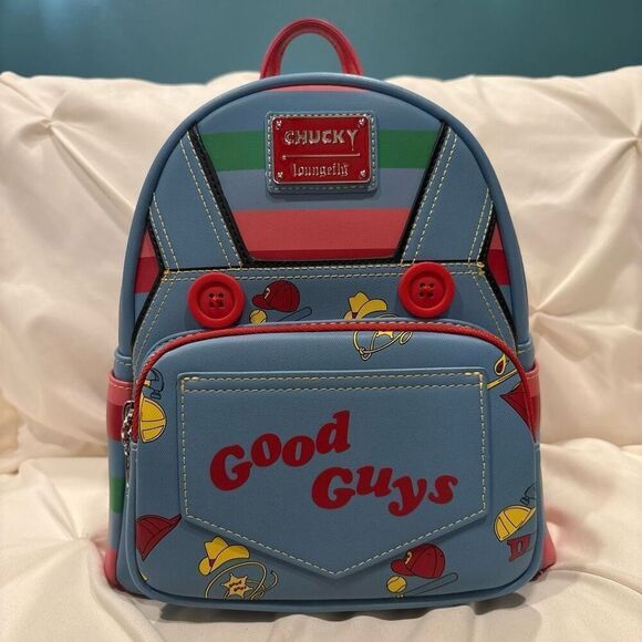 Loungefly Horror Movie Childs Play Chucky Cosplay Mini Backpack NWT - Picture 1 of 8